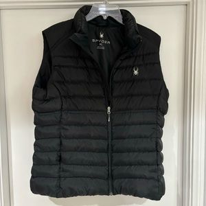 Spyder Black Down Puffer Vest Ski Snowboard Outdoors Winter